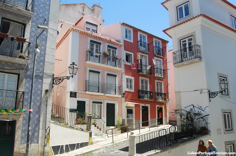 Colorful buildings in Alfama, Lisbon