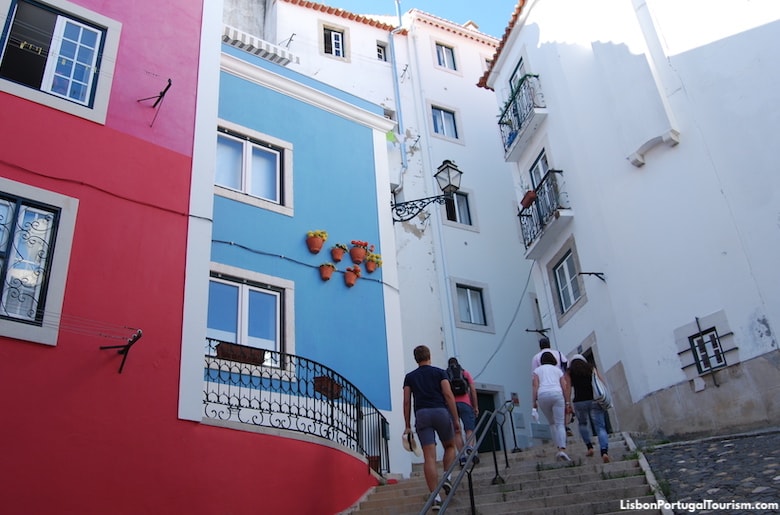 Colorful Alfama buildings, Lisbon