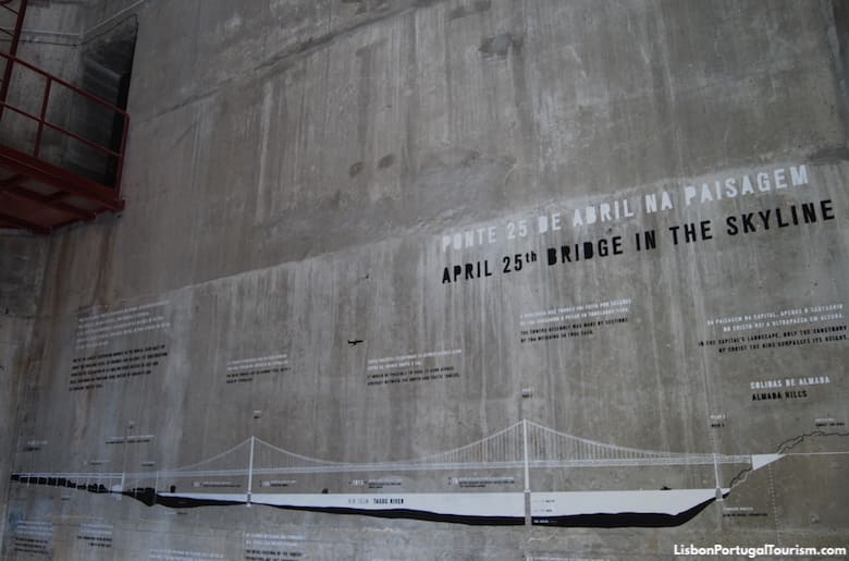 Exhibition inside Lisbon's 25 de Abril Bridge