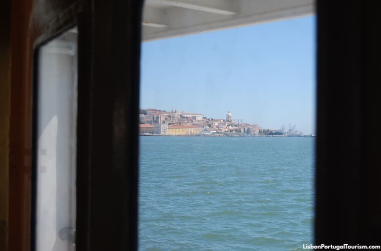 View of Lisbon from a ferry