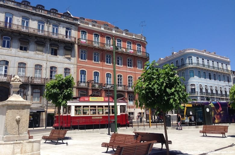 Largo do Calvário, the tram and bus stop for Lx Factory, Lisbon