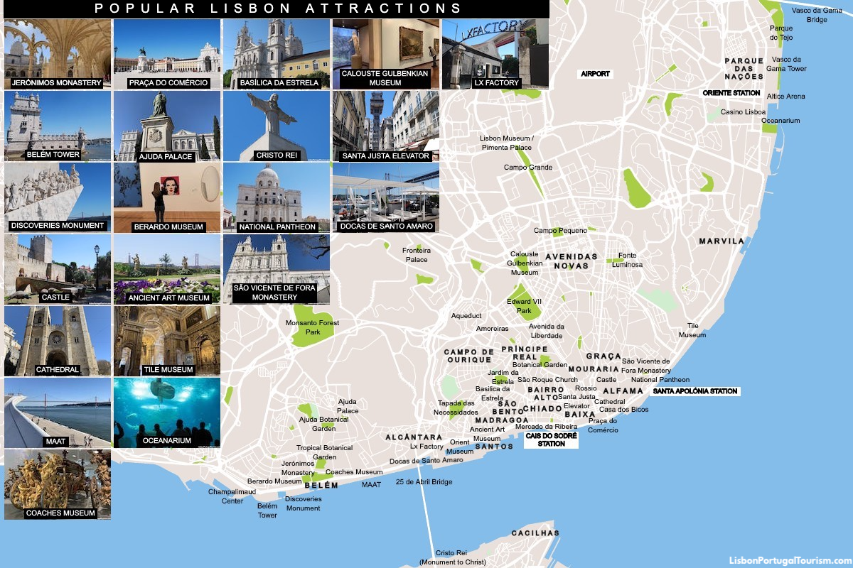 Lisbon tourist map