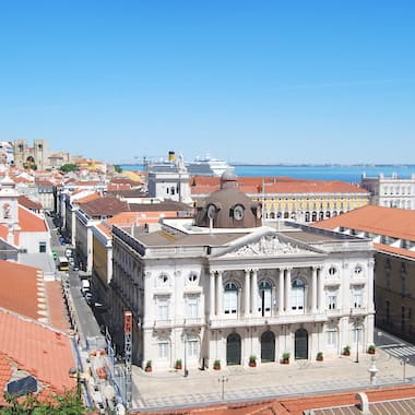 View over downtown Lisbon, Portugal