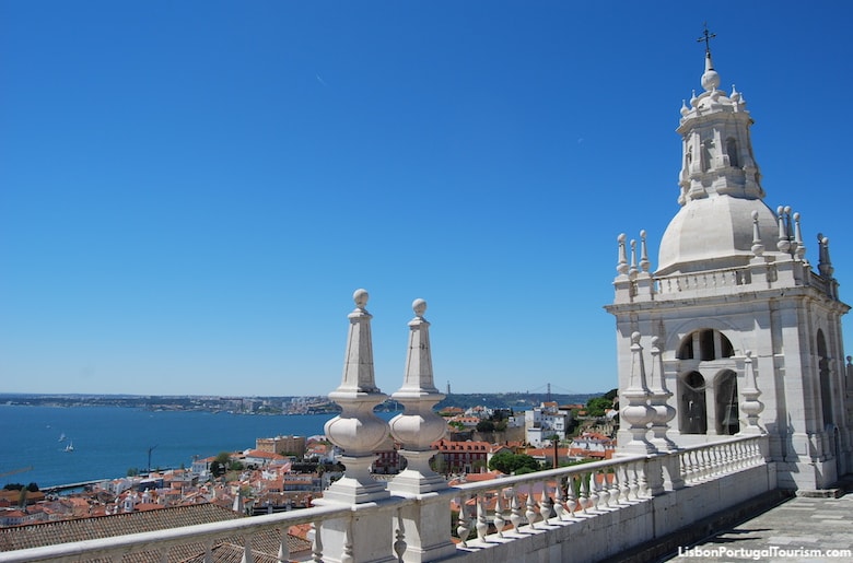 View from the top of the Mosteiro de São Vicente de Fora in Alfama, Lisbon