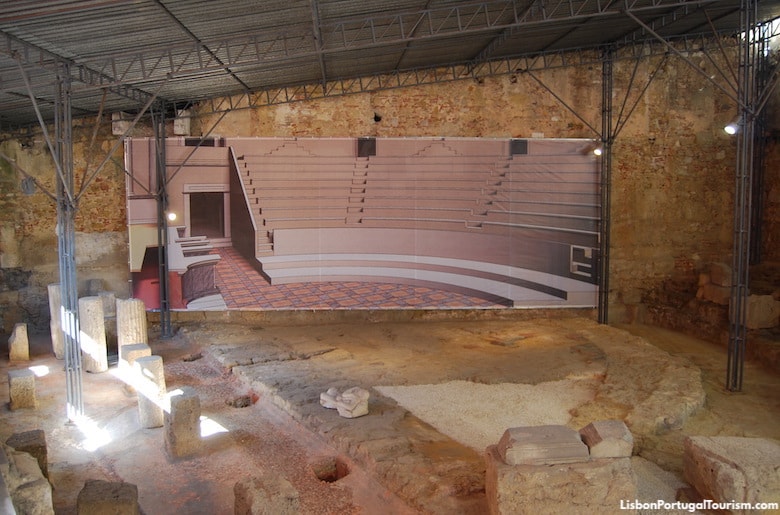 The archaeological remains of the Roman Theater in Lisbon